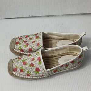 Michael Kors Lenny Espadrille Slip On Shoes Sz 9.5M  Rose & Signature Flats
